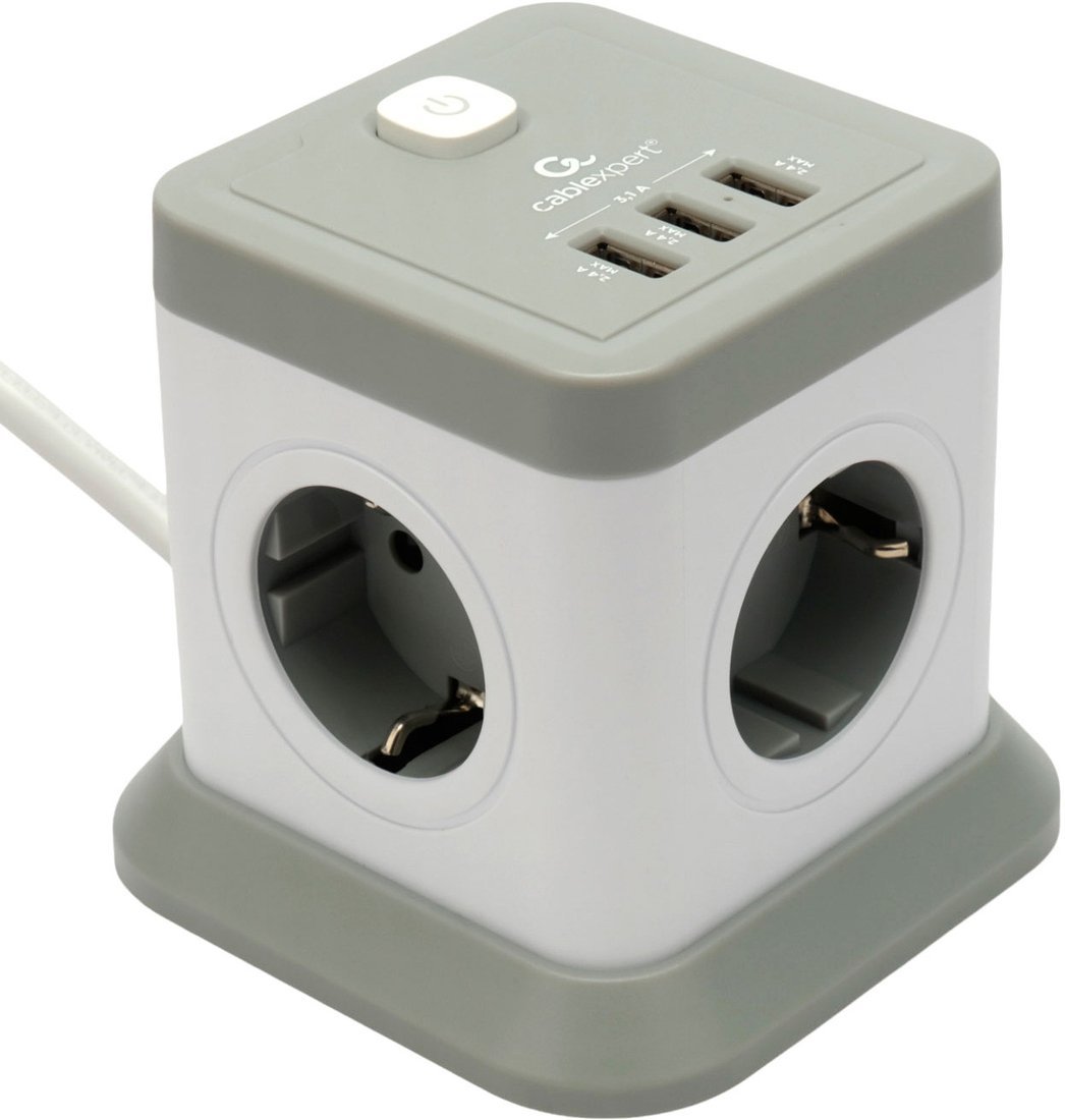 Сетевой фильтр Cablexpert TWR-4-U3-W-3