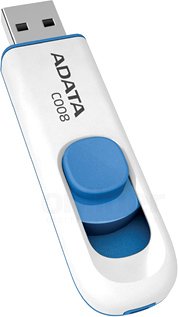 USB Flash ADATA C008 White+Blue 32 Гб (AC008-32G-RWE)