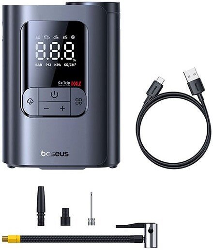 Автомобильный компрессор Baseus GoTrip VA1 Super Mini Wireless Inflator 19-Cylinder Cosmic Black C0119501