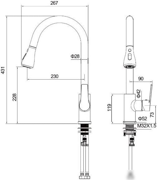 Смеситель Aquatek Lugano AQ1784CR