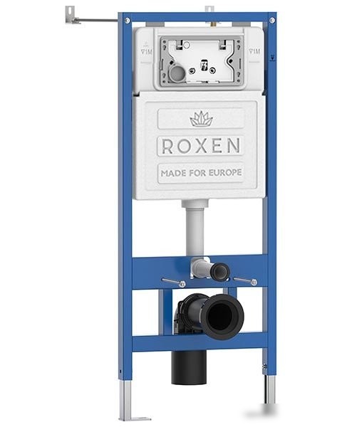 Унитаз подвесной Roxen Antares Tornado в комплекте с инсталляцией StounFix Dual Fresh 6 в 1 968330 (кнопка: серый бетон)
