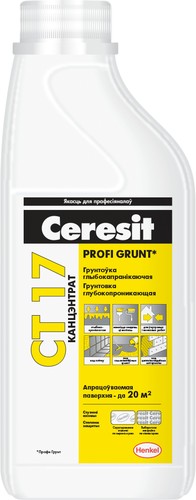 Акриловая грунтовка Ceresit CT 17 Profi Grunt 1 л
