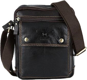 Мужская сумка Poshete 196-9024-DBW (коричневый)