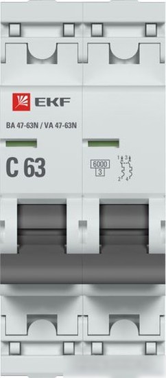 Выключатель автоматический EKF PROxima ВА 47-63N M636263C