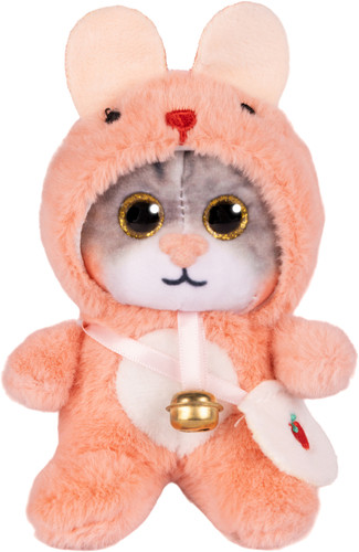 Классическая игрушка Maxitoys Котик в розовом капюшоне 300523-7-3-12