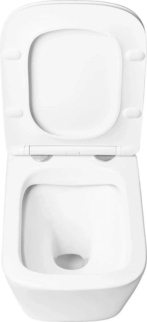 Унитаз подвесной Saniteco KW-9004WS + 501 + K01-SB (с кнопкой, черный)