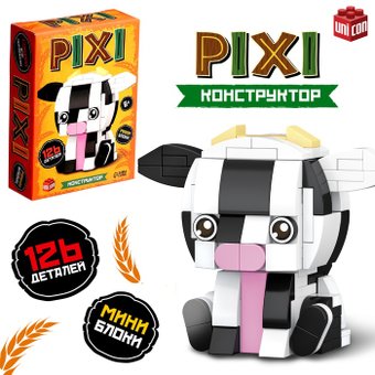 Конструктор Unicon Pixi. Коровка 1011A-6 10114286 (126эл)