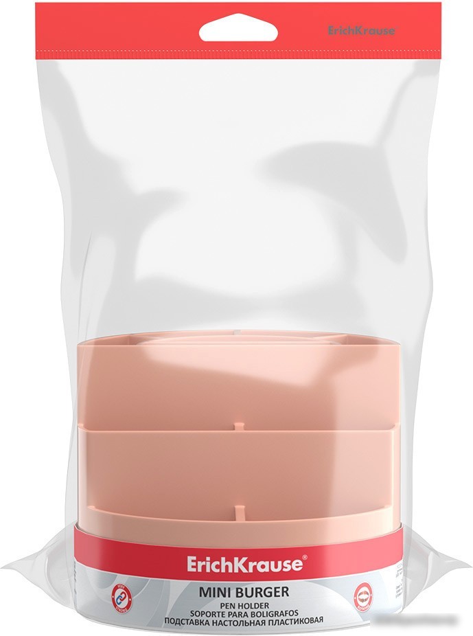 Подставка настольная Erich Krause Mini Burger Powder 55774 (персиковый)