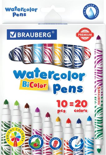 Фломастеры BRAUBERG Bi-color 151945 (20 шт.)