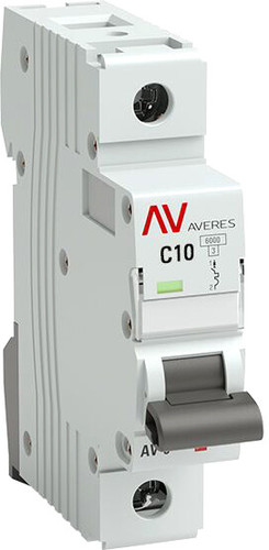 Выключатель автоматический EKF Averes AV-6 1P 10A (C) 6kA mcb6-1-10C-av
