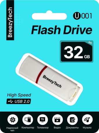 USB Flash BreezyTech U001 32GB (белый)