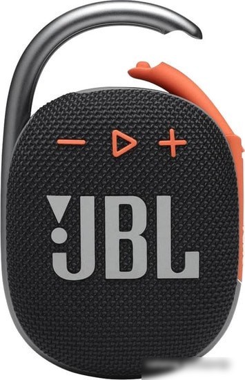Беспроводная колонка JBL Clip 4 (черный/оранжевый)
