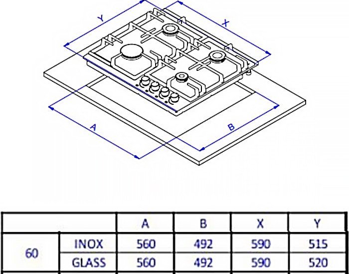 Варочная панель Weissgauff HGG 641 BGV Nano Glass