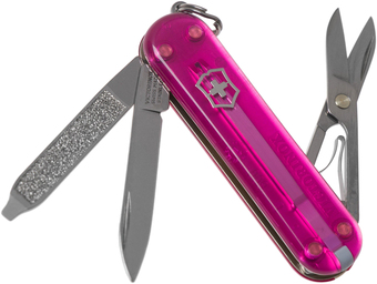 Мультитул Victorinox Classic SD Transparent (розовый)