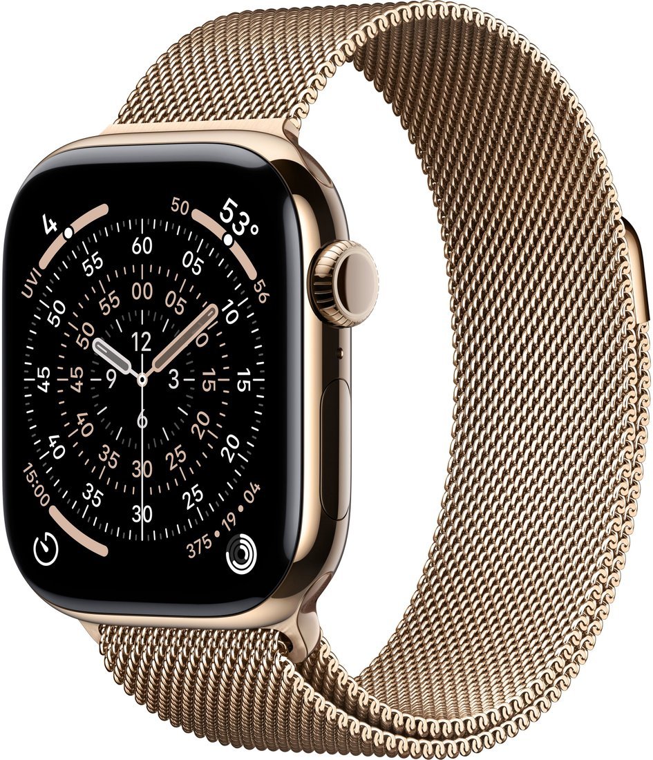 Умные часы Apple Watch Series 11 LTE 42 мм (титановый корпус, золотистый/золотистый, миланская петля)
