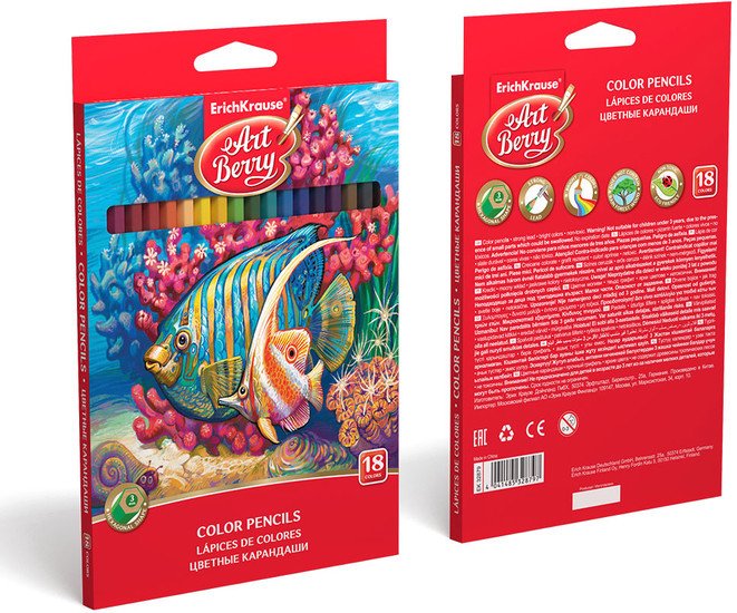 Набор цветных карандашей Erich Krause ArtBerry 32879 (18цв)