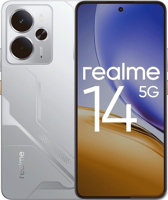 Телефон Realme 14 RMX5070 12GB/256GB международная версия (серебристый)