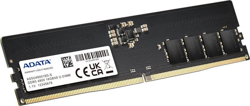 Оперативная память ADATA 16ГБ DDR5 4800 МГц AD5U480016G-S