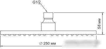 Верхний душ Wasserkraft A030