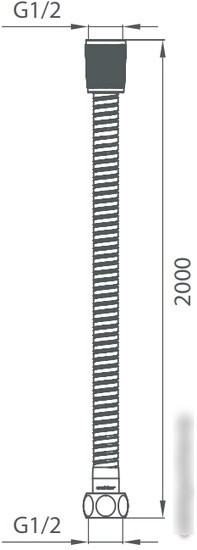 Душевой шланг Milardo 220S200M19