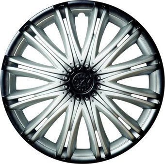 Набор колпаков на диски Lion Скай 14" карбон пруж. LW1420 (2шт, серебристо-черный)