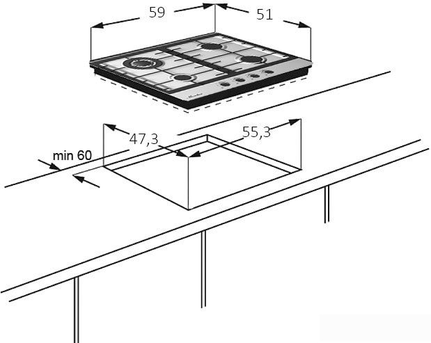 Варочная панель Monsher MKFG 60 G-SFT