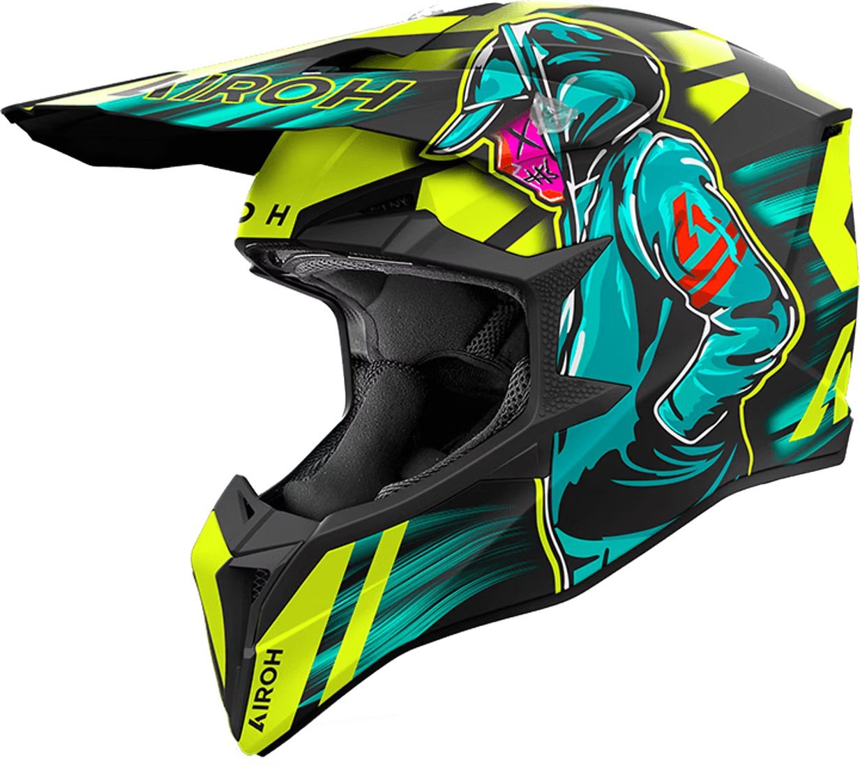 Мотошлем Airoh WRAAAP Cyber WRC31-XS (XS, желтый матовый)