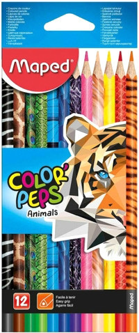 Набор цветных карандашей Maped Color Peps Animal 832212 (12 цв)