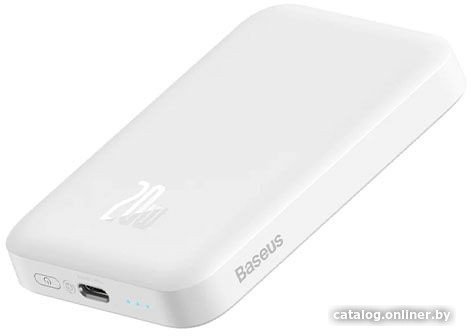 Внешний аккумулятор Baseus Magnetic Mini Air Wireless Fast Charge Power Bank 20W 6000mAh (белый, китайская версия)