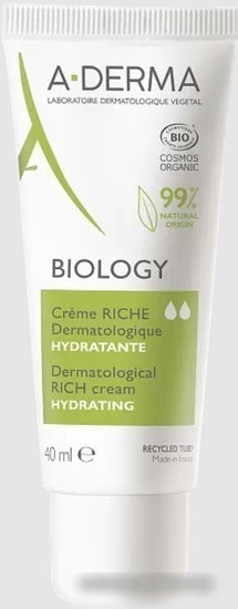 A-Derma Крем для лица Biology дерматологический увлажняющий 40 мл A-Derma Крем для лица Biology дерматологический увлажняющий 40 мл