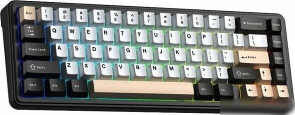 Клавиатура AULA F65 (черный/белый/розовый)