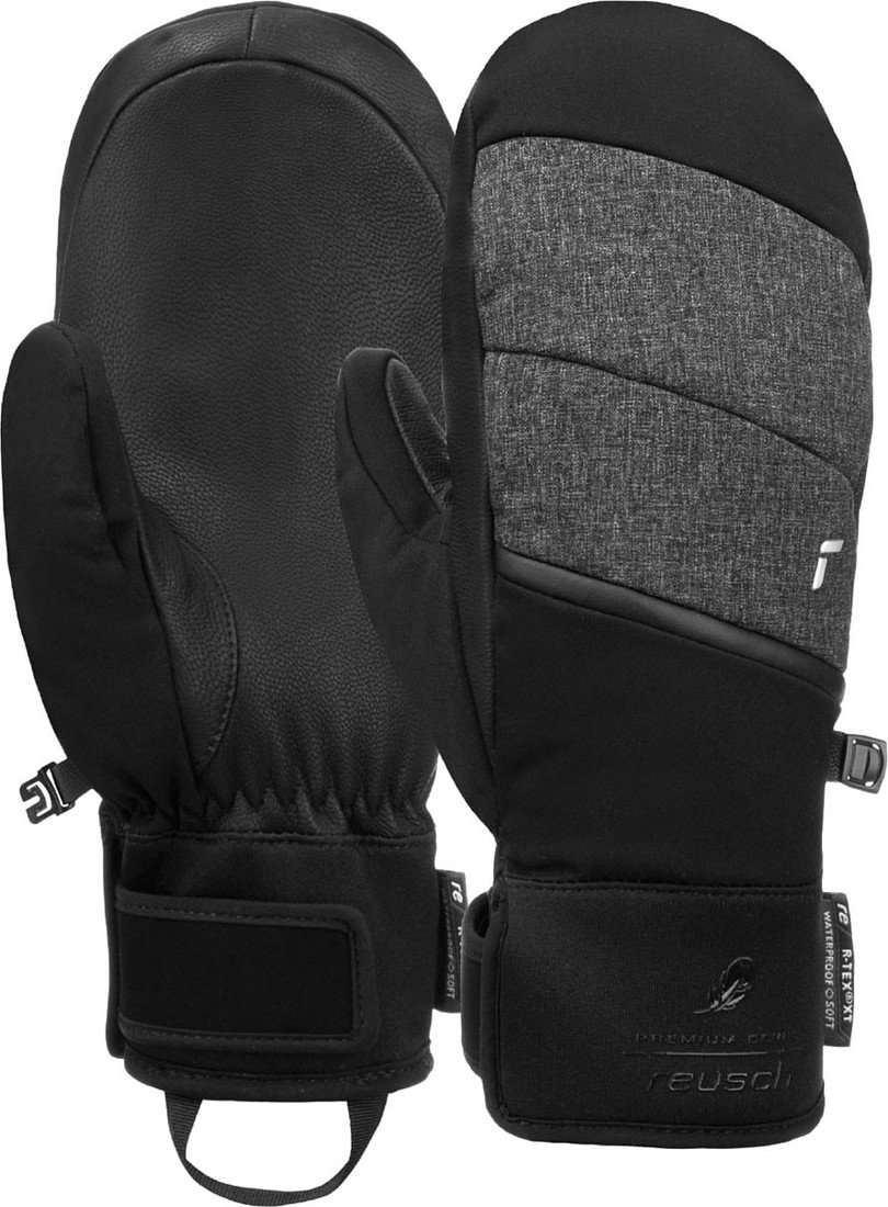 Горнолыжные варежки Reusch Febe R-Tex Xt 6231524-7721 (р-р 6.5, Mitten Black/Black Melange)