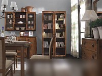 Шкаф-витрина BRW Индиана JWIT 1d (дуб саттер)