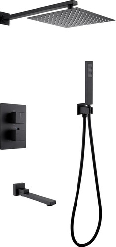 Душевая система Abber Daheim AF8250B (черный матовый)