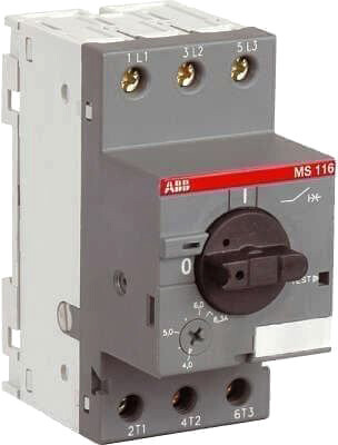 Выключатель автоматический ABB MS116-10.0 10А 4кВт 50кА 1SAM250000R1010