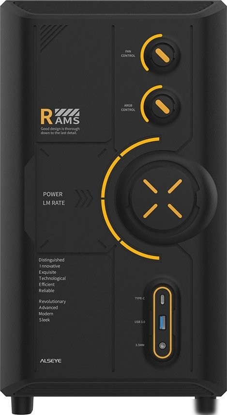 Корпус ALSEYE RAMS 2.0 Type-C (черный)