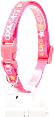 Ошейник Duvo Plus Cool Сats 11168/pink (розовый/желтый)