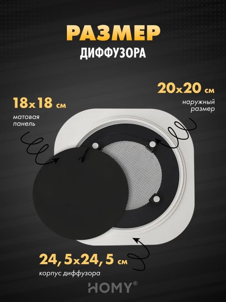 Вентиляционная решетка HOMY AIR круглый A125BT d200 (черная)