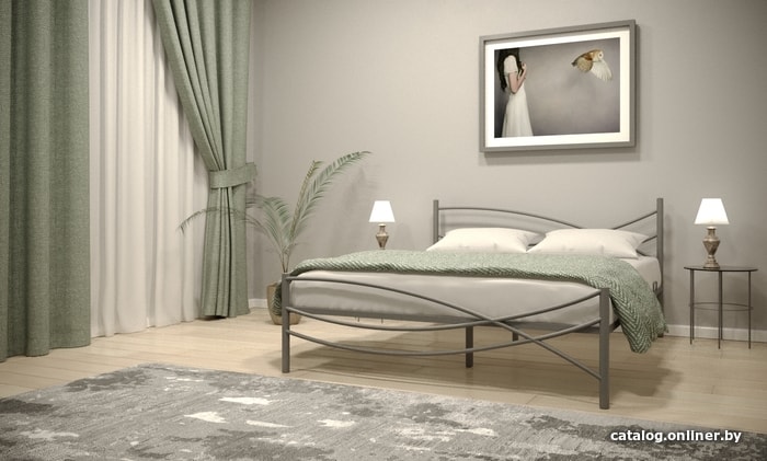 Кровать ИП Князев Калифорния 120x200 (серый)