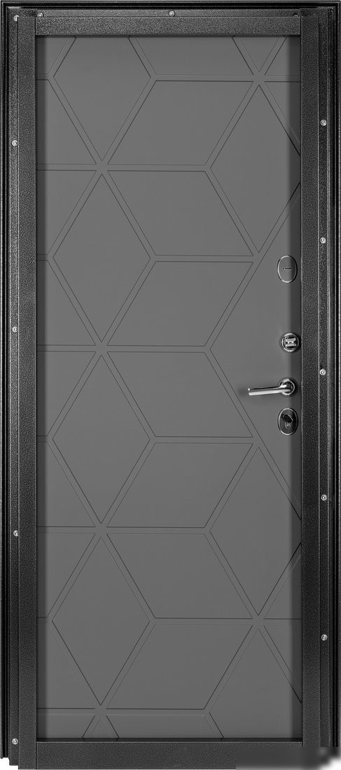 Металлическая дверь Guard Термо MG75 87х205 правая (черное серебро/серый)