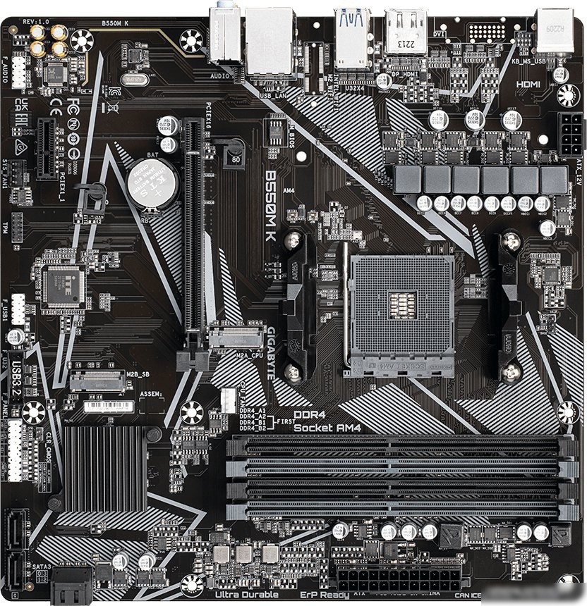 Материнская плата Gigabyte B550M K (rev. 1.0)
