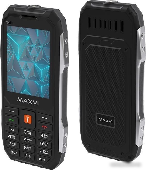 Кнопочный телефон Maxvi T101 (черный)