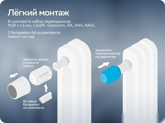 Термостат радиаторный Sber SBDV-00185 (1 шт)