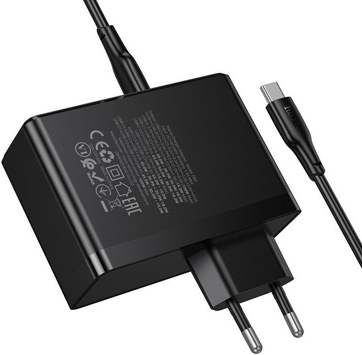 Сетевое зарядное Hoco N85 USB Type-C (черный)
