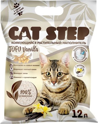 Наполнитель для туалета Cat Step Tofu Vanilla 12 л