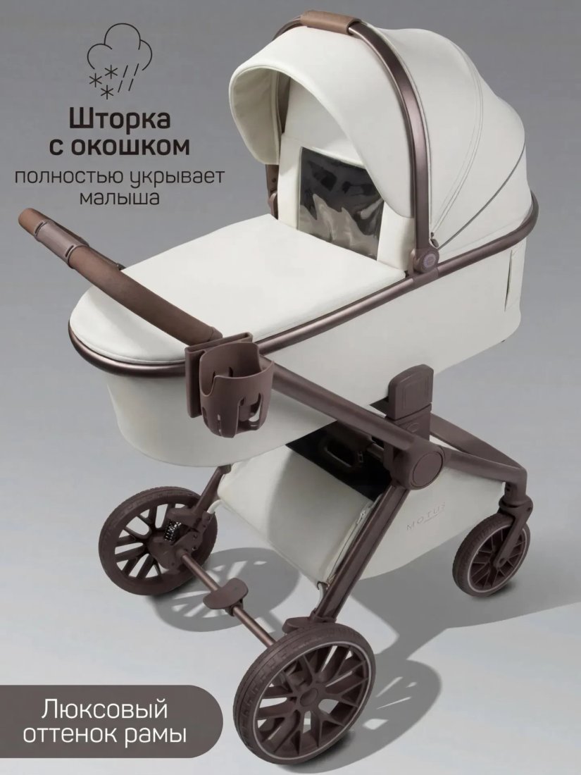 Универсальная коляска Amarobaby 2в1 Motus Premium Ecco Exclusive AB26-10MOTUSF/33 (молочный)