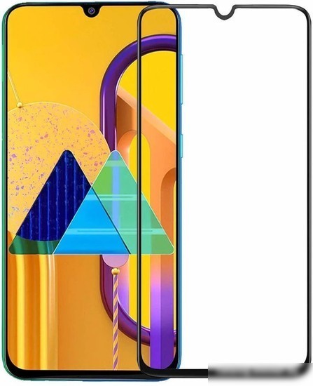 Защитное стекло Case Full Glue для Galaxy M21 (черный глянец)