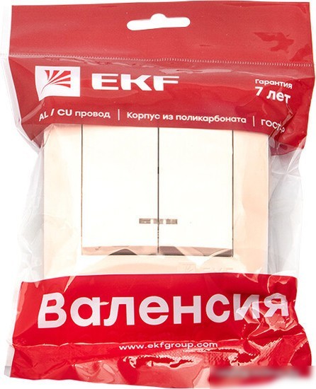 Выключатель EKF PROxima Валенсия EWV10-123-20 (кремовый)