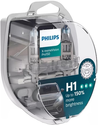 Галогенная лампа Philips H1 X-tremeVision Pro150 2шт