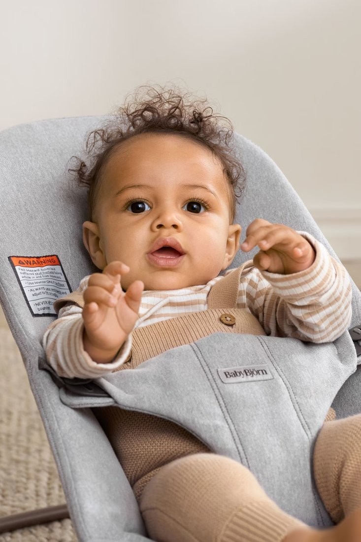 Шезлонг BabyBjorn Bliss Woven melange 0060.29 (light grey)